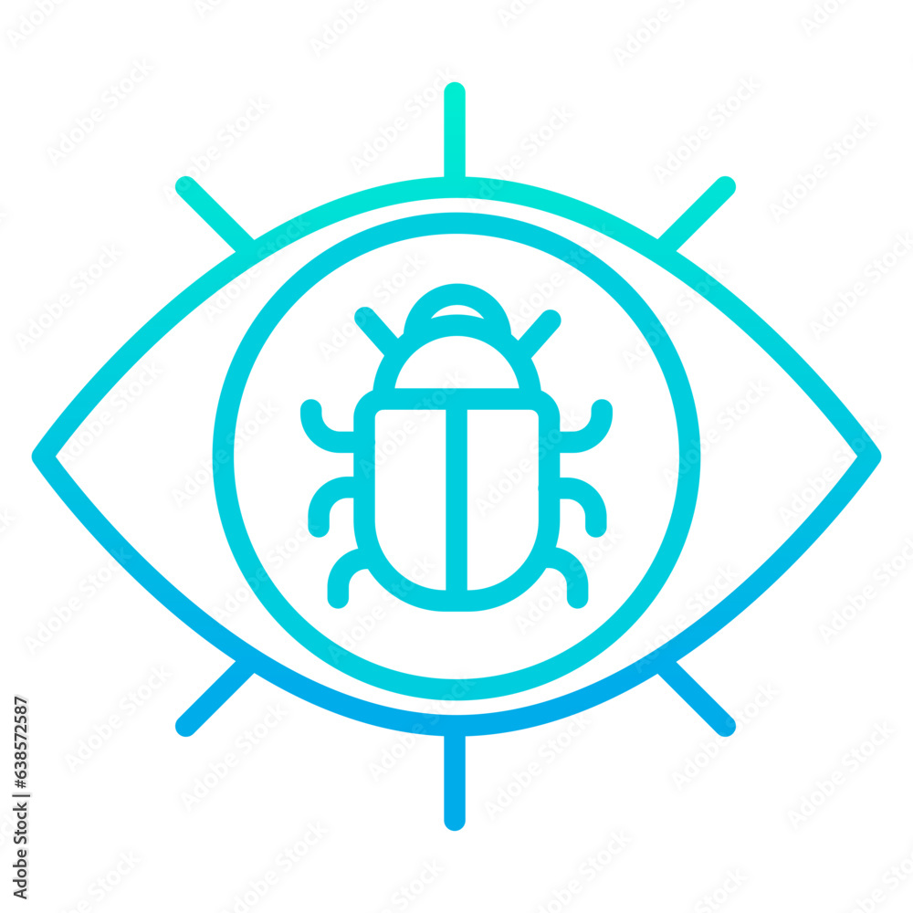 Fototapeta premium Outline gradient View Bug icon