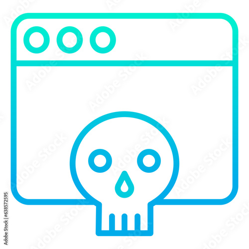 Outline gradient Browser Hacker icon