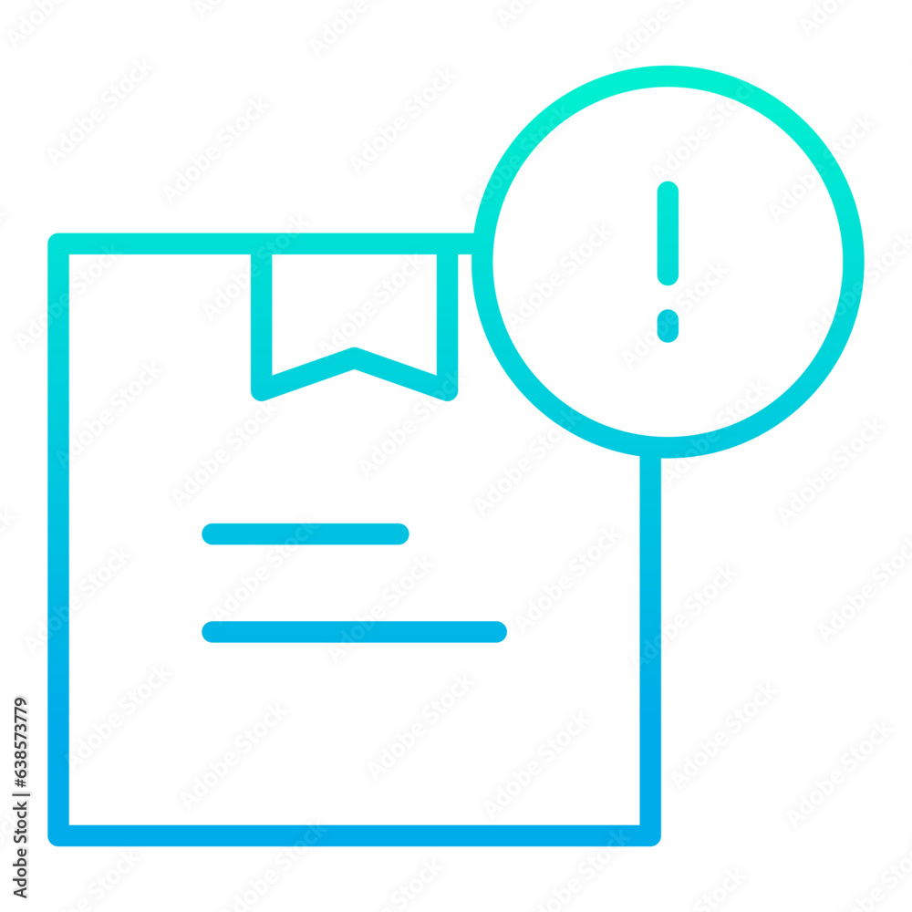 Outline gradient courier box Info icon Outline gradient courier box Info icon