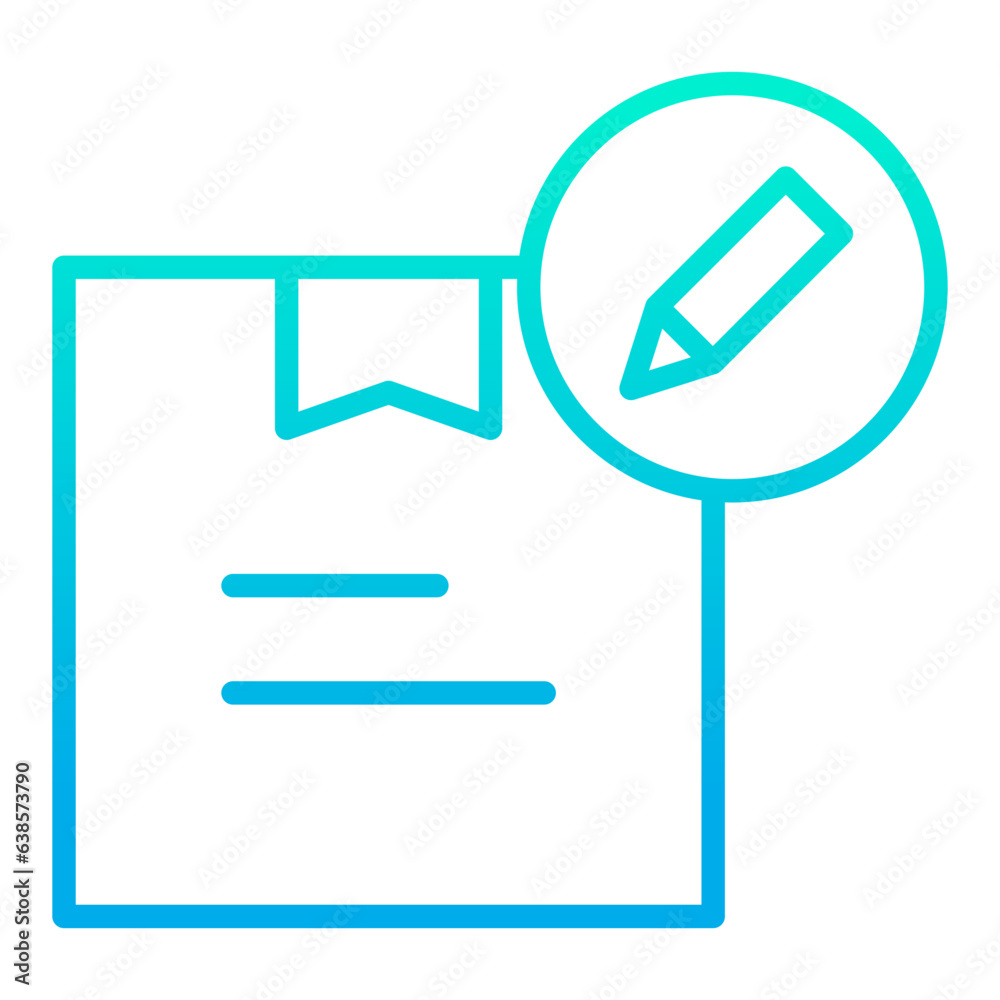 Outline gradient Edit packing box icon Outline gradient Edit packing box icon