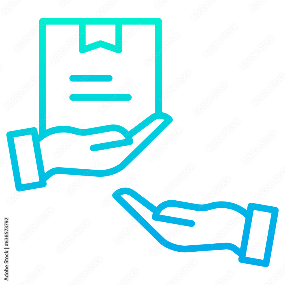 Outline gradient Courier Package Delivery icon Outline gradient Courier Package Delivery icon