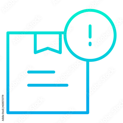 Outline gradient courier box Info icon © kiran Shastry