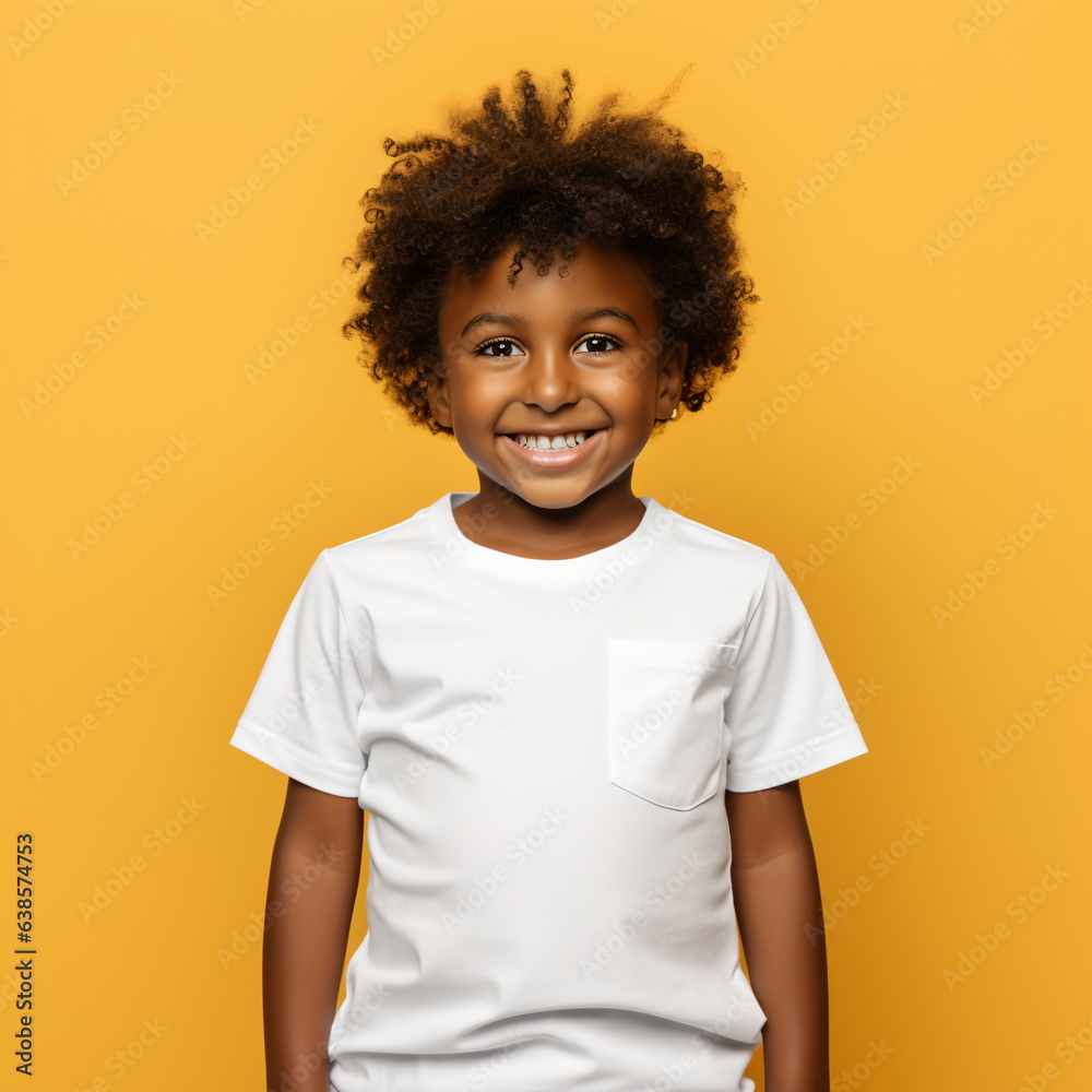 a boy in a casual style on yellow background. a boy in a casual style on yellow background.