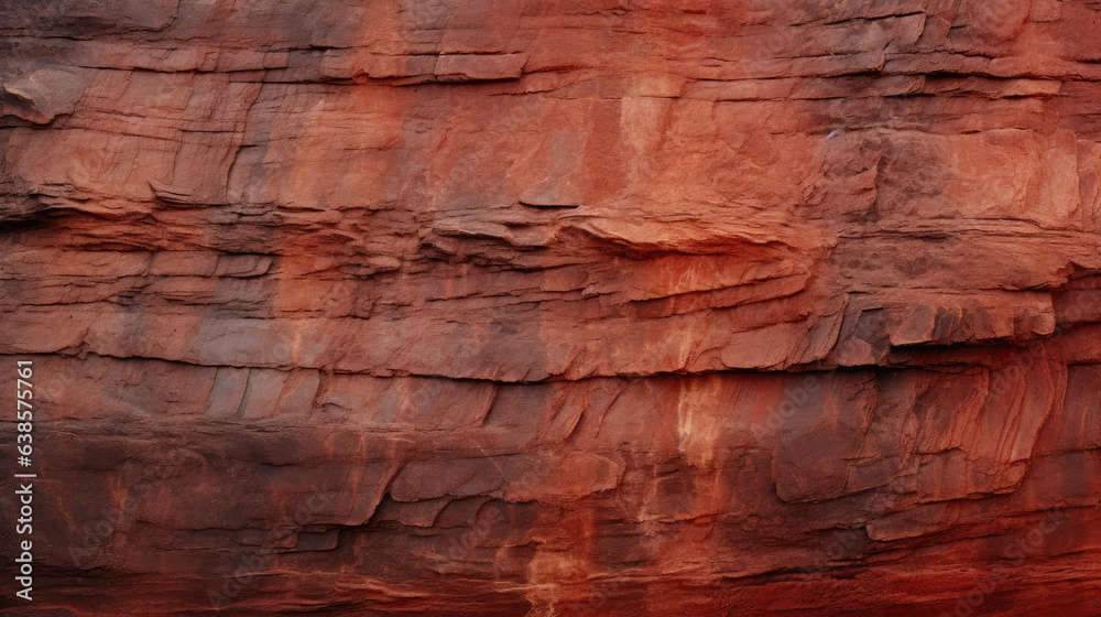 Intense Red Rock Formation