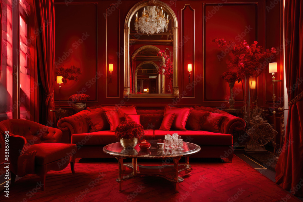 Luxury in Red: Extravagant Room Luxury in Red: Extravagant Room