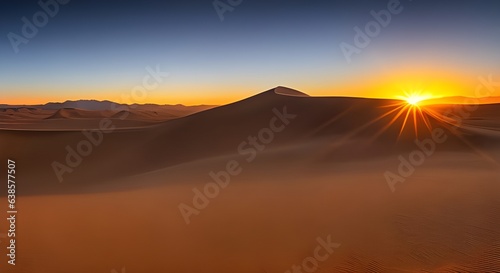 sunset in the desert - generative ai