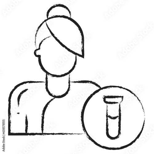 Hand drawn Wheel chair icon
