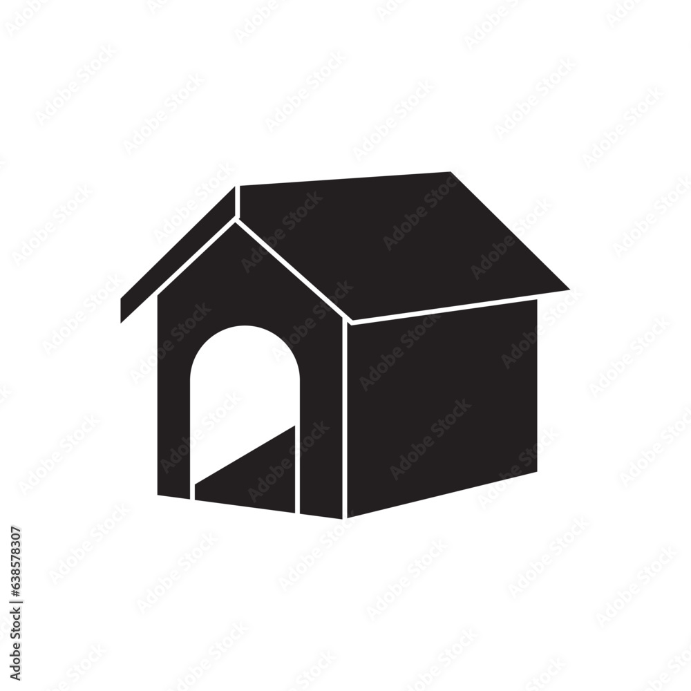 Doghouse, Dog Kennel icon vector illustration symbol design Doghouse, Dog Kennel icon vector illustration symbol design
