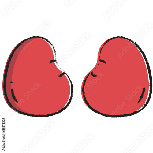 Hand drawn Chicken kidney icon