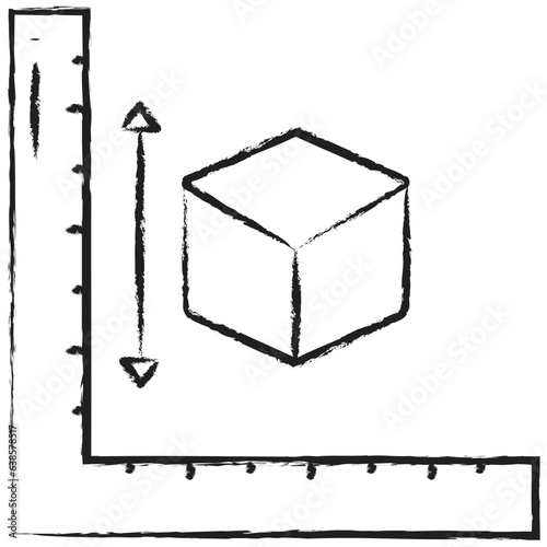 Hand drawn 3D icon