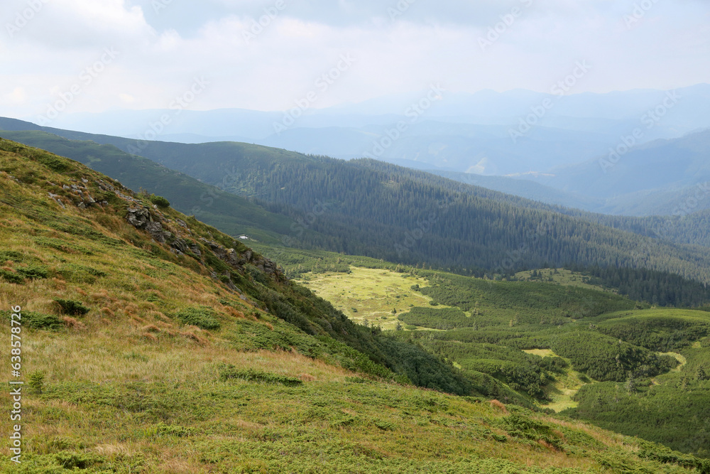 Beautiful summer landscape in the Carpathians, Ukraine Beautiful summer landscape in the Carpathians, Ukraine