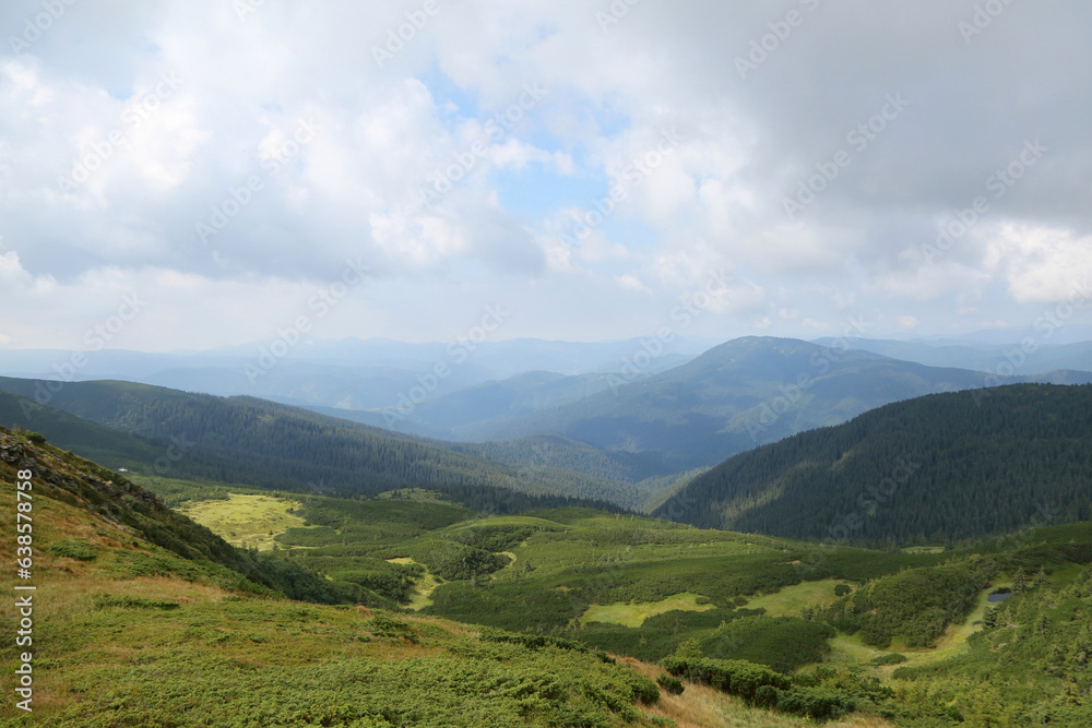 Beautiful summer landscape in the Carpathians, Ukraine