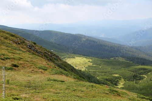 Beautiful summer landscape in the Carpathians, Ukraine