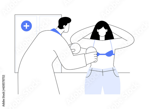 Breast augmentation abstract concept vector illustration.