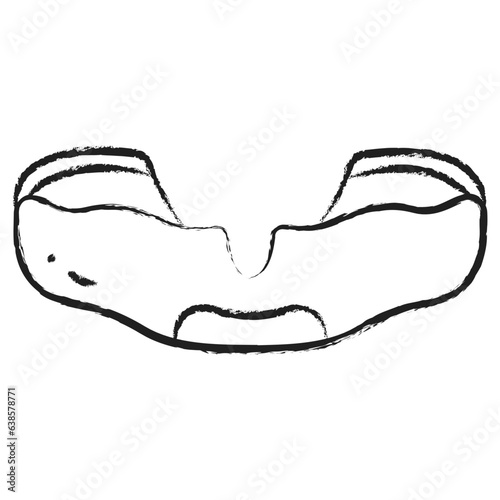 Hand drawn Mouth Guard icon