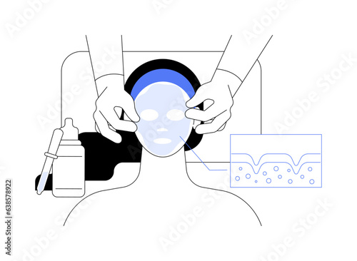 Chemical peel abstract concept vector illustration.