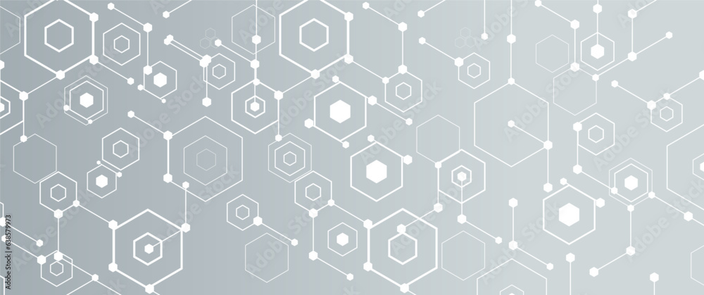 Technology banner design with hexagons abstract background. Technology banner design with hexagons abstract background.