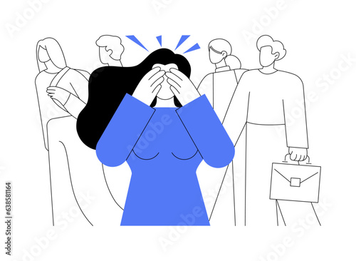Panic attack abstract concept vector illustration.