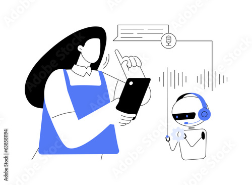 Speech recognition abstract concept vector illustration.
