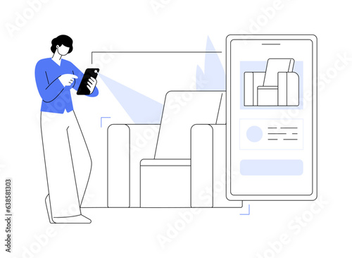 Smart camera abstract concept vector illustration.