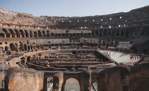 Views from the Colosseum in Rome, Italy