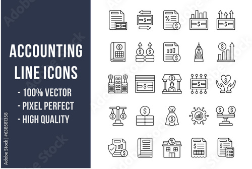 Accounting Line Icons