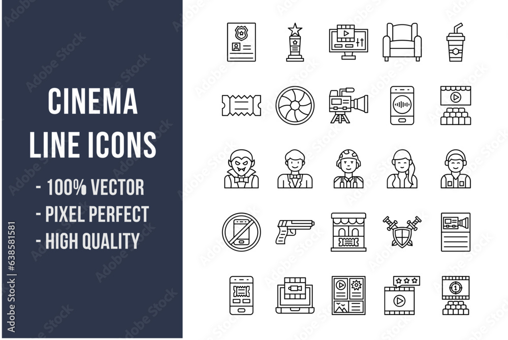 Cinema Line Icons