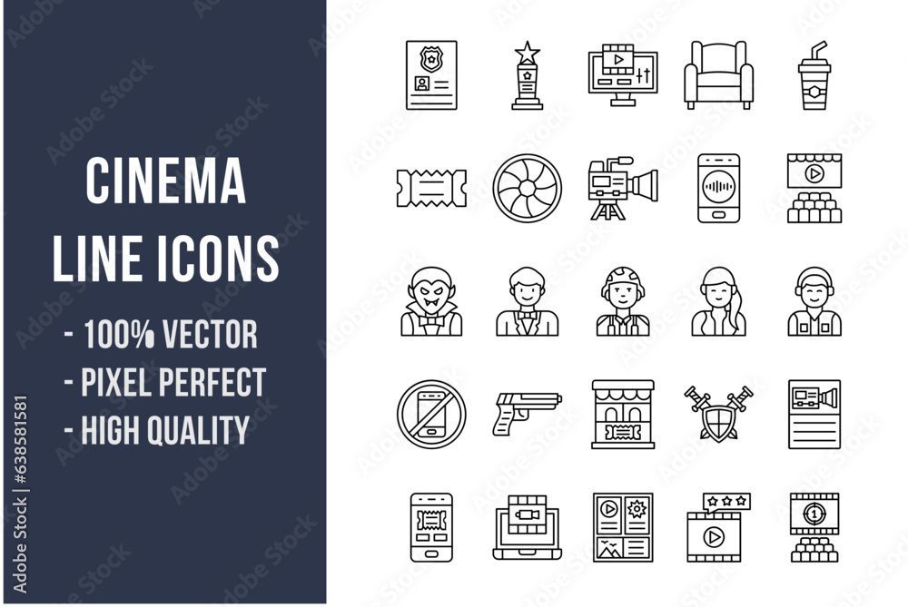 Cinema Line Icons Cinema Line Icons