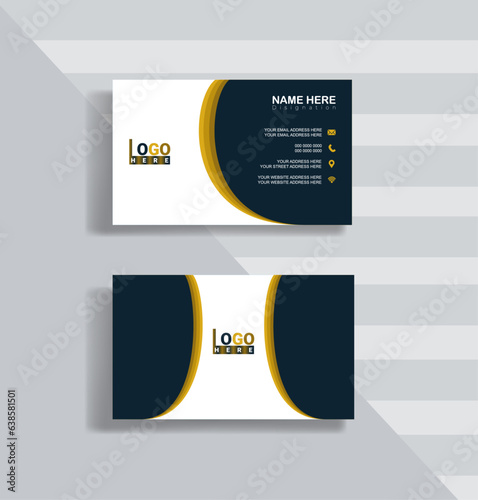 Creative double sided visiting card design.