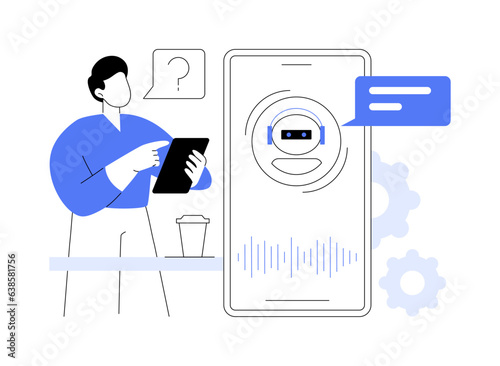 Customer support solutions abstract concept vector illustration.
