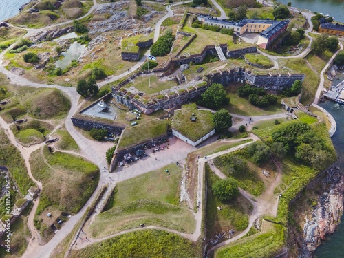 Suomenlinna Star Fort in Helsinki, Finland by Drone photo