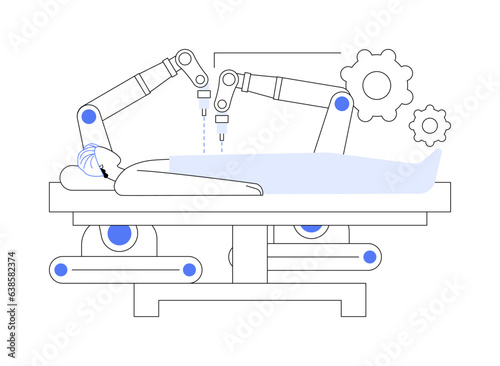 Surgical robot abstract concept vector illustration.