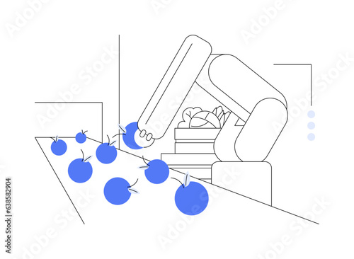 Sorting and packing robots abstract concept vector illustration. photo