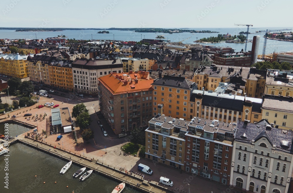 Views of Helsinki, Finland by Drone