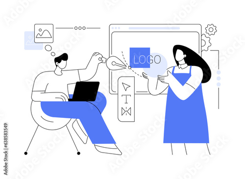 Graphic designer software abstract concept vector illustration.