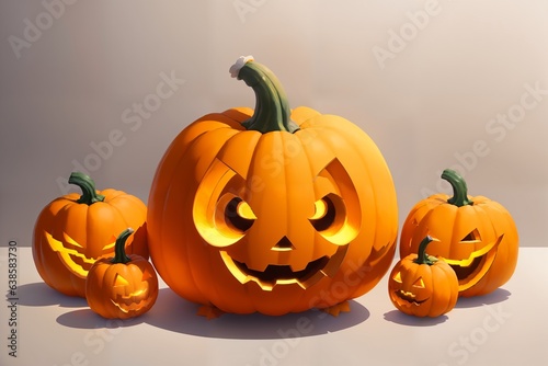 jack o lantern with pumpkin