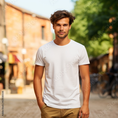 guy in basic white t-shirt