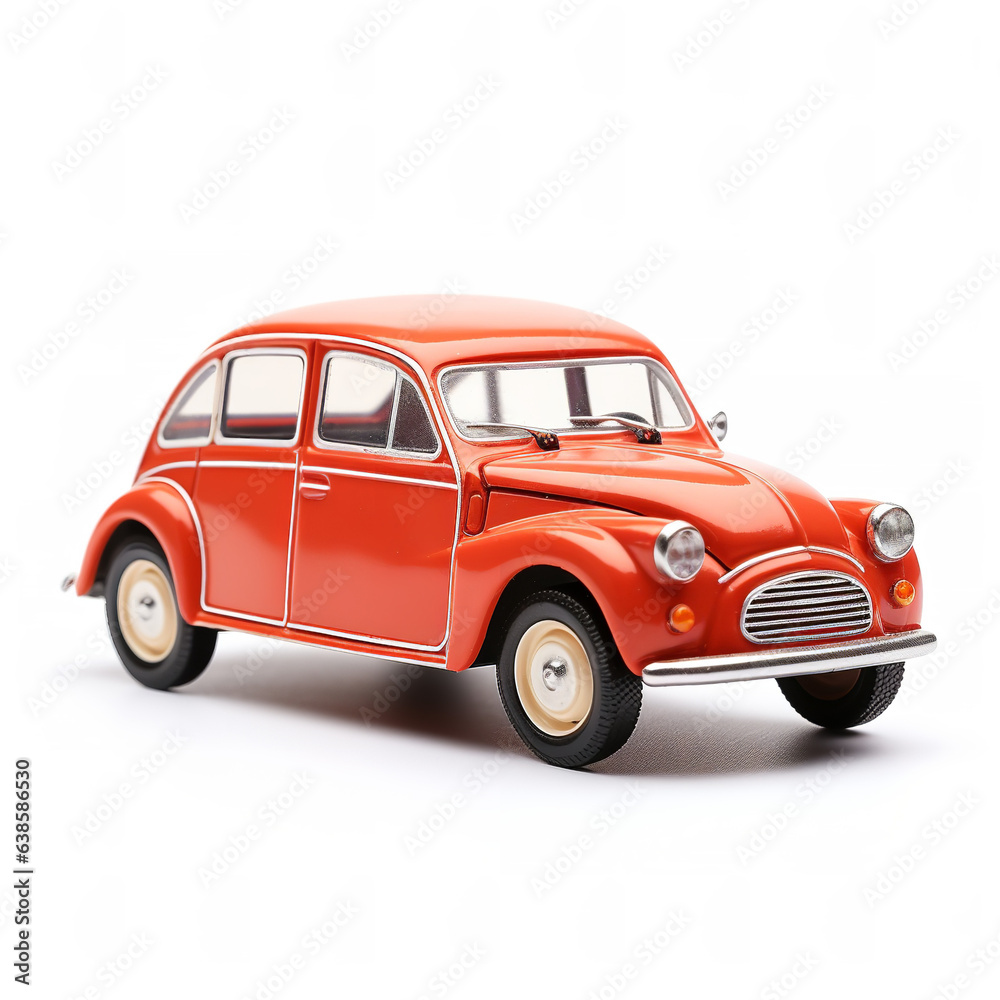 Miniature car, isolated on white background