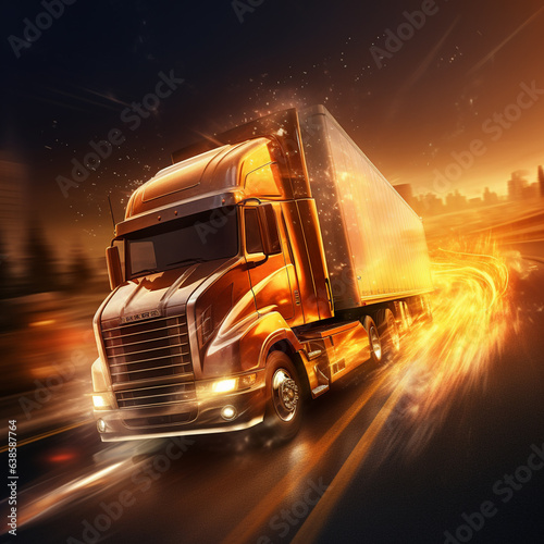 truck on the road