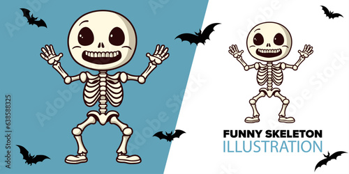 Photography Capture the Halloween vibe using an isolated vector of a cute funny skeleton car