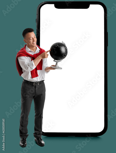 Portrait of Asian teacher w...