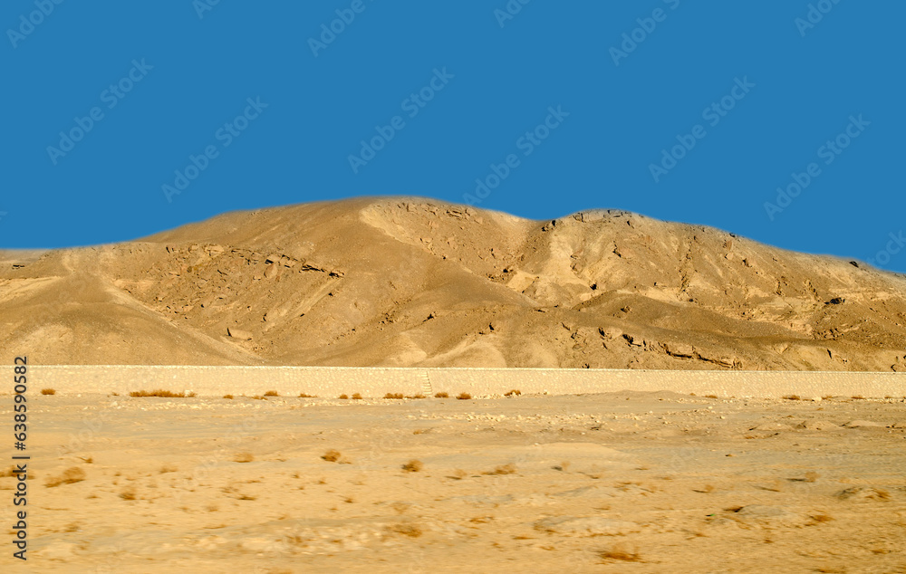 Sahara desert dunes and sand hills