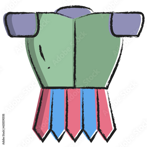 Hand drawn Soldier’ Armor icon