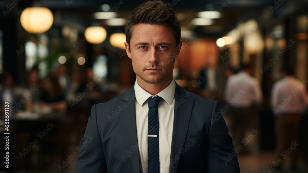 Portrait of a business american man in light cream. Portrait of a business american man in light cream.