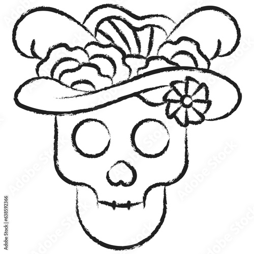 Hand drawn Catrina icon