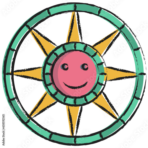 Hand drawn Maya Calendar icon