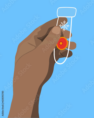 Egg freezing vector isolated illustration. Egg donation. Cryopreservation of eggs.