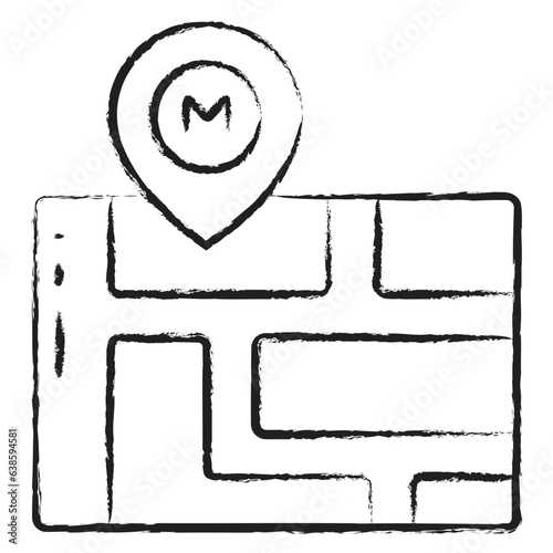 Hand drawn Map icon