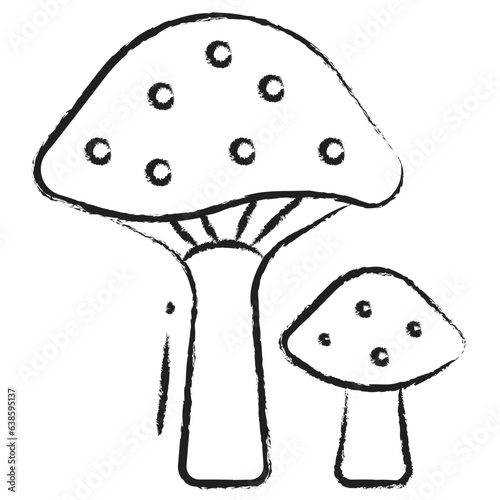 Hand drawn Edible mushroom icon