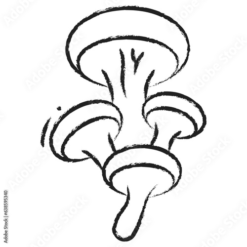 Hand drawn shitake mushroom icon